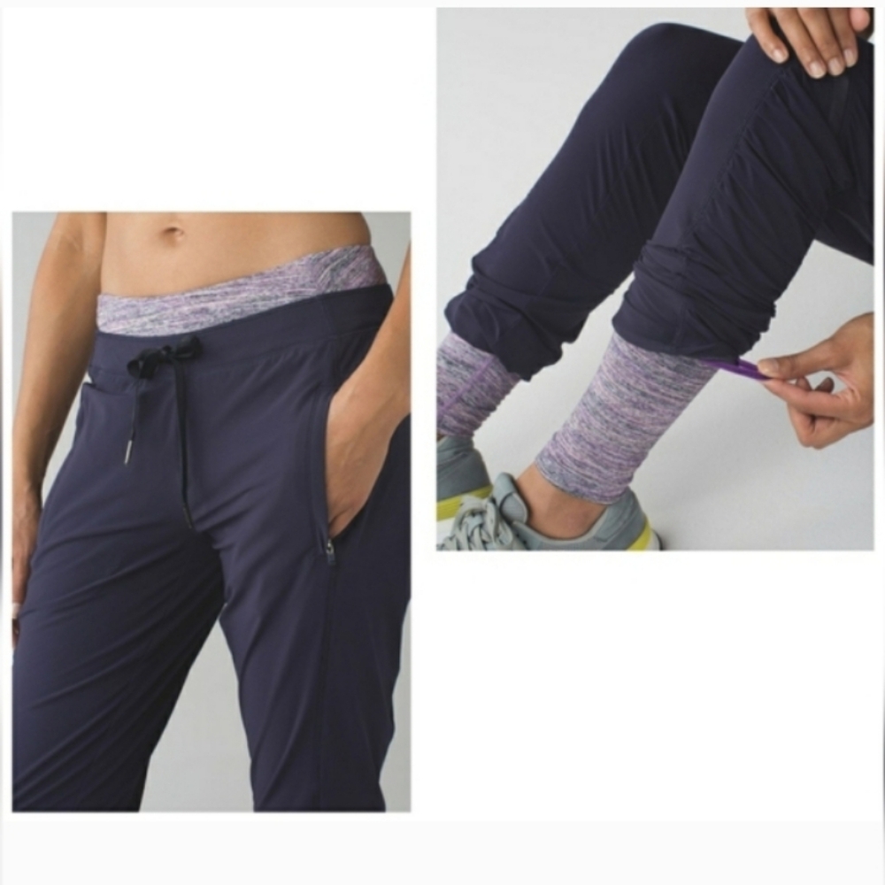 Lululemon Wunder Under Pant 2 Layer Lined Pants Size 2 Static Slate Black